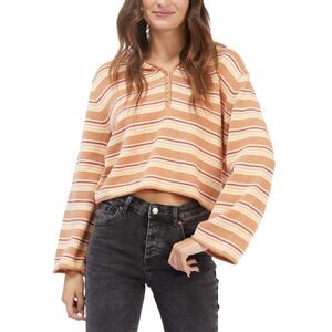 Juniors' Side Swipe Striped Hoodie Poncho